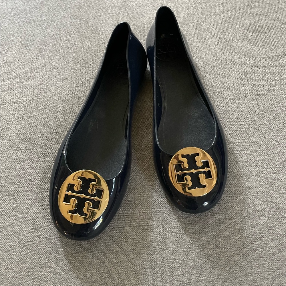 Tory Burch Reva Jelly Flats, Size 8
